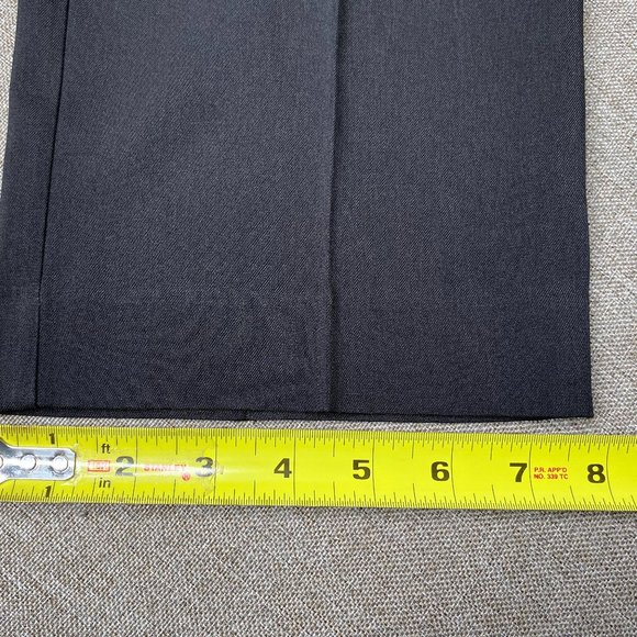 Perry Ellis Portfolio Dress Pants Men's 38 x 32 Slim Fit Black Business Office - Picture 13 of 14